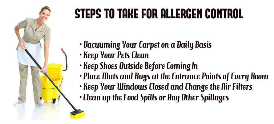 steps to take for allergen control